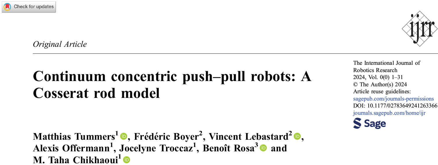 Revue The International Journal of Robotics Research (IJRR)